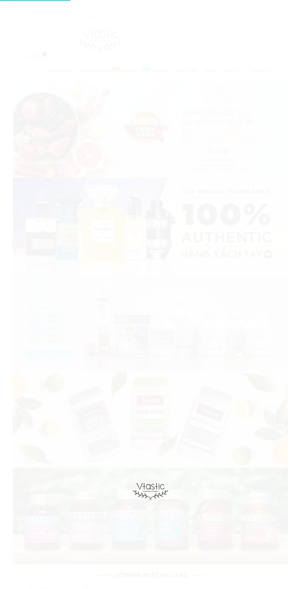 vtastic.com.au shopify website screenshot