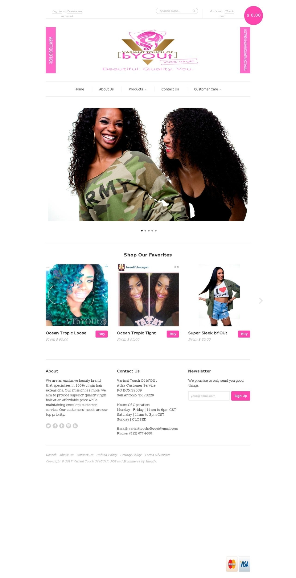 vtbyout.com shopify website screenshot