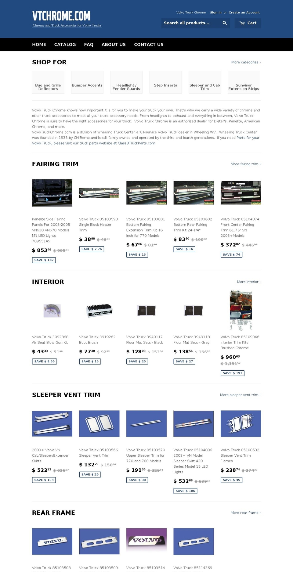 vtchrome.com shopify website screenshot