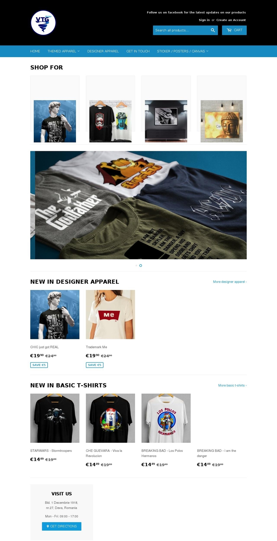 vtgdesign.eu shopify website screenshot