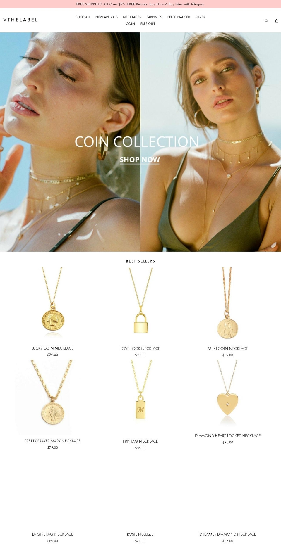 vthelabel.com shopify website screenshot