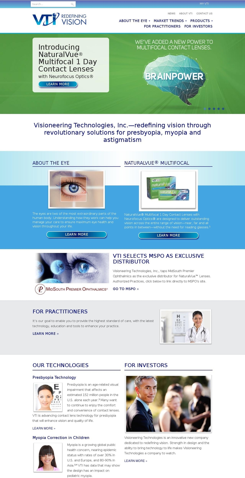 vtivision.net shopify website screenshot