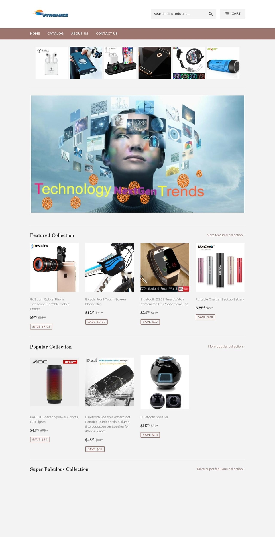 vtonicstore.com — Shopify storefront screenshot