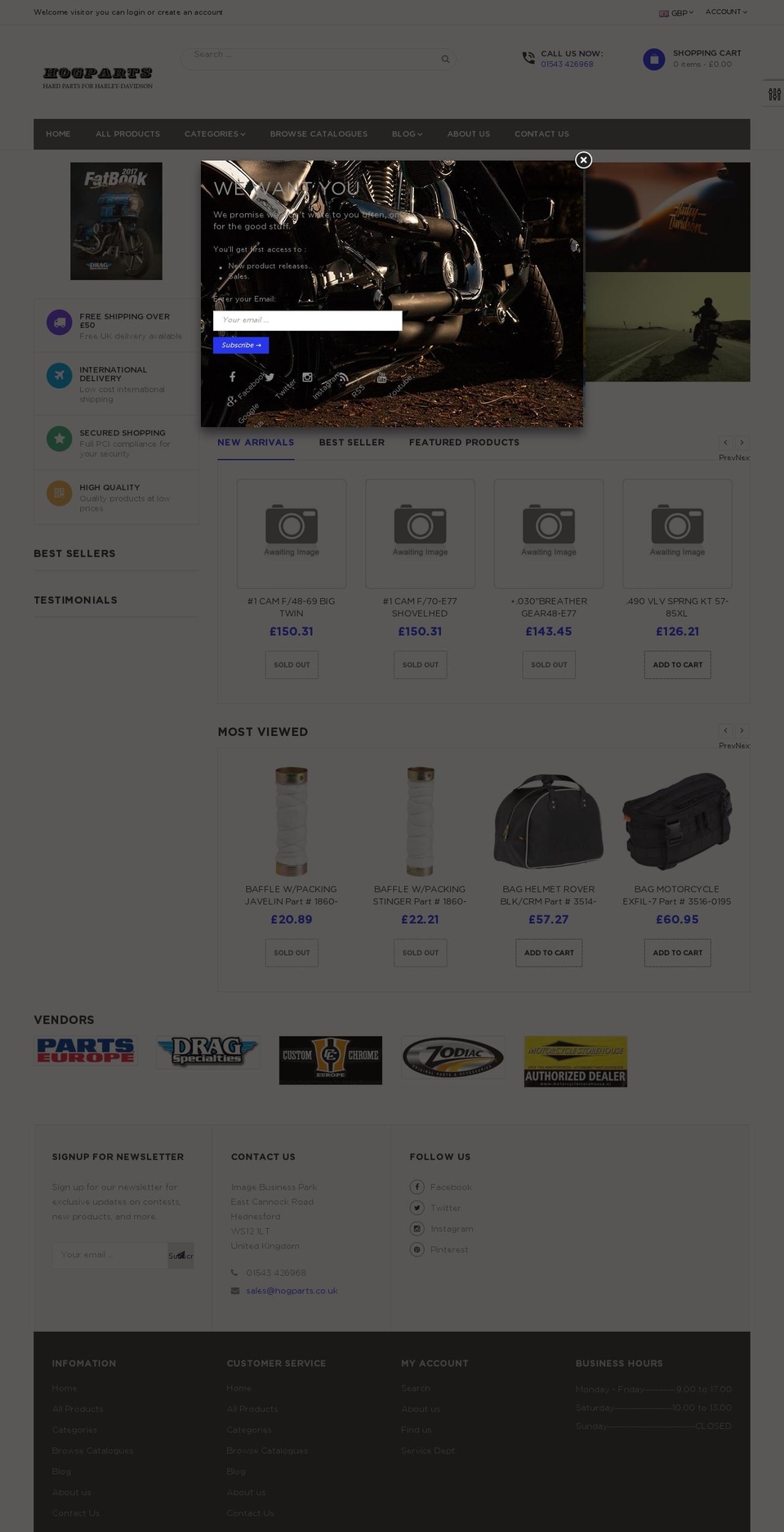 vtwinmania.co shopify website screenshot