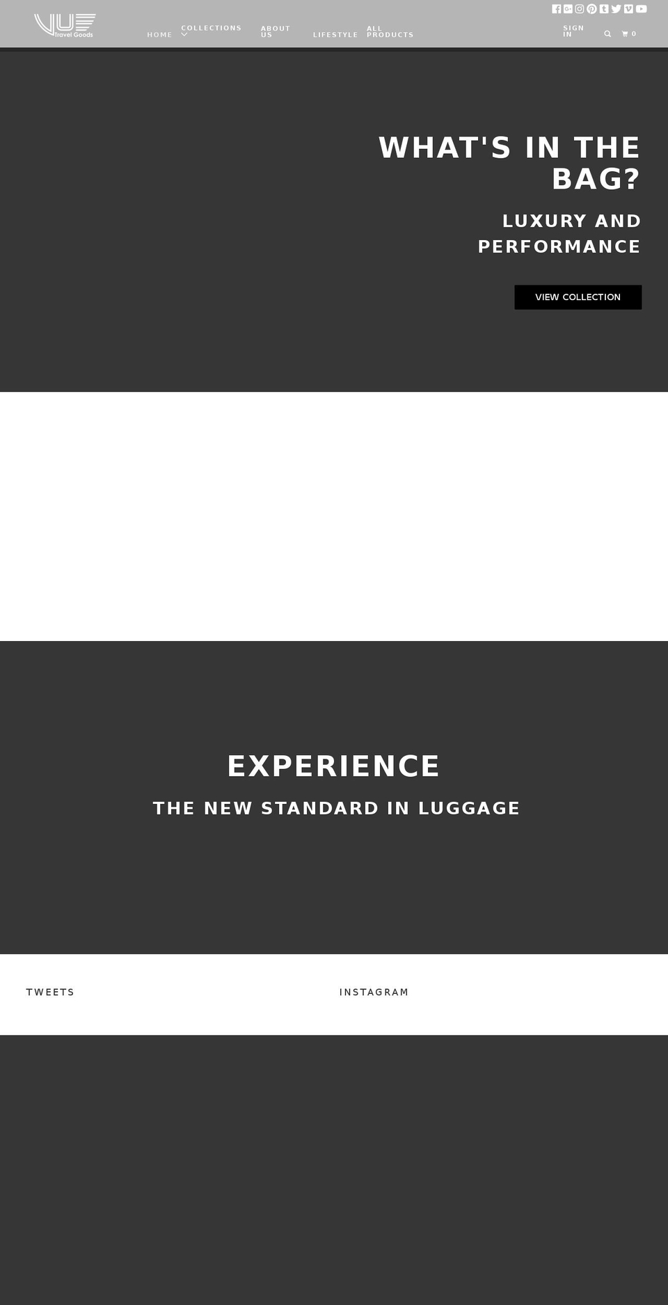 vueluxe.com — Shopify storefront screenshot
