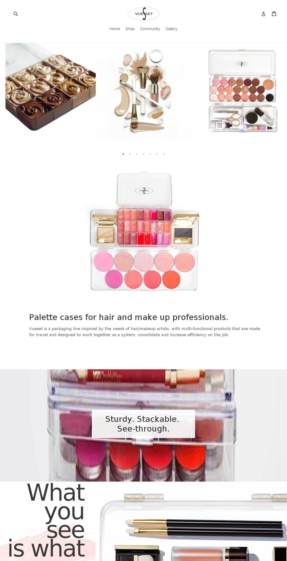 vueset.com shopify website screenshot