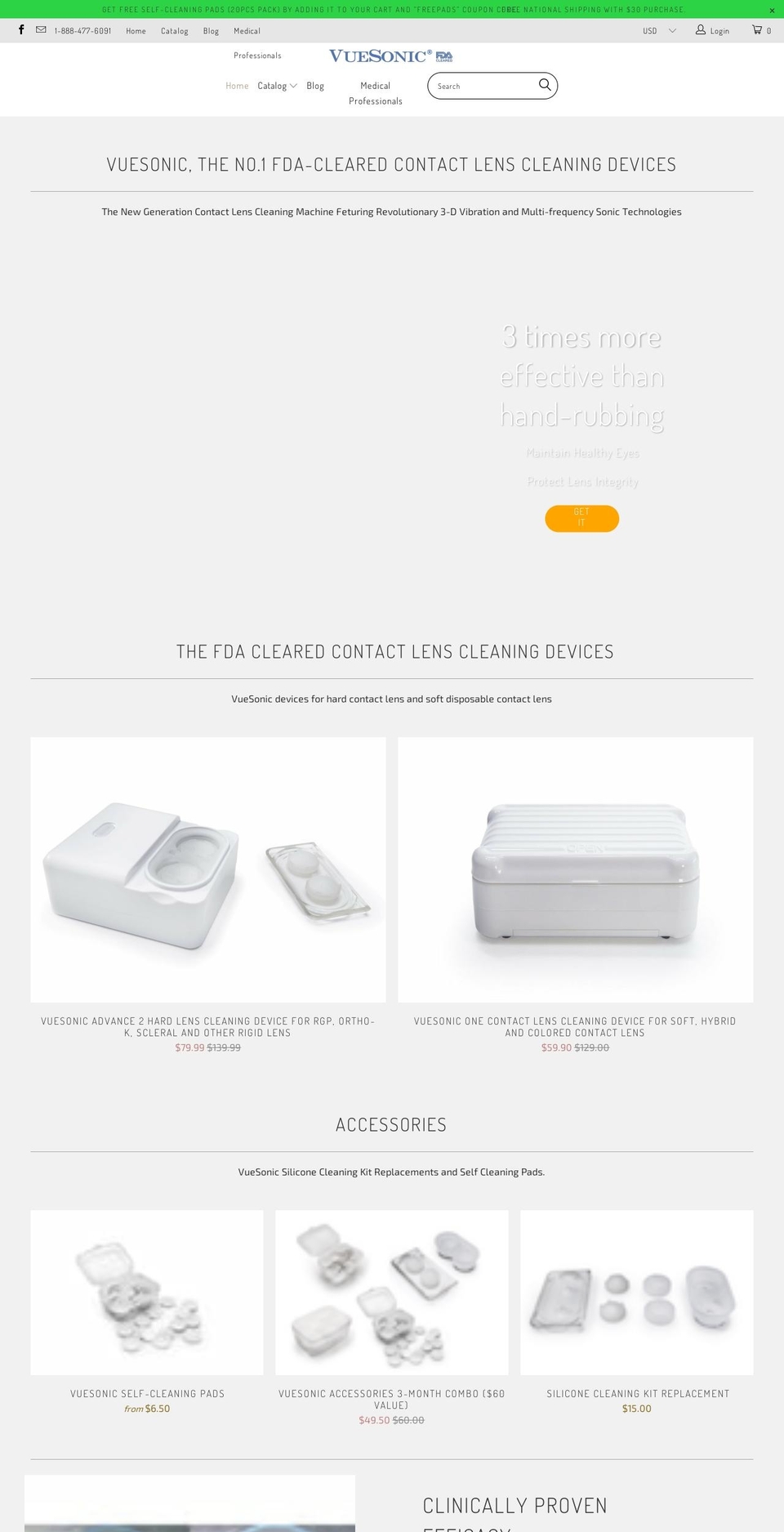 vuesonicshop.com — Shopify storefront screenshot