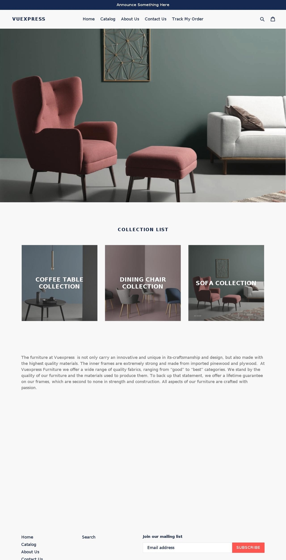 vuexpress.com — Shopify storefront screenshot