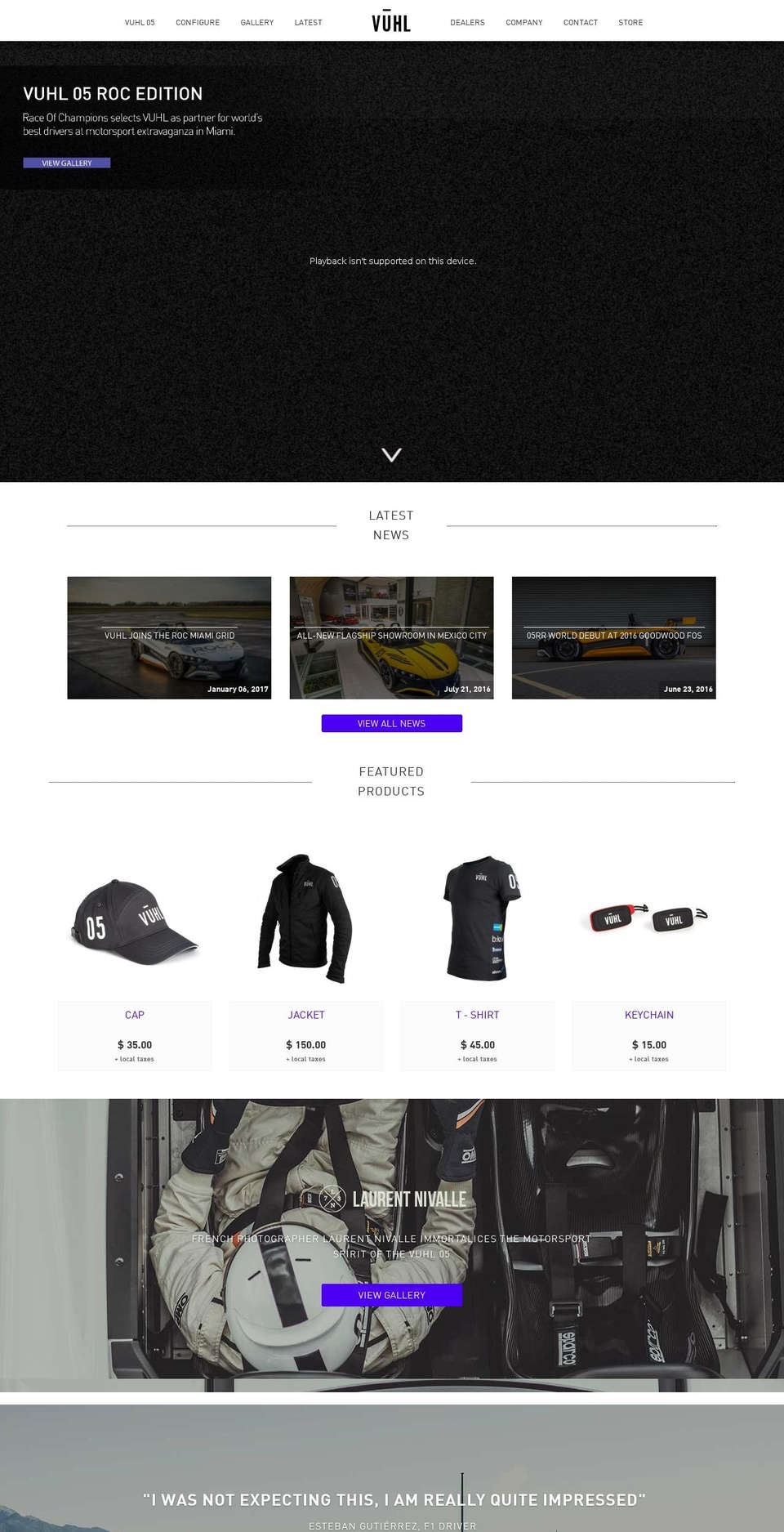 vuhl05.com shopify website screenshot