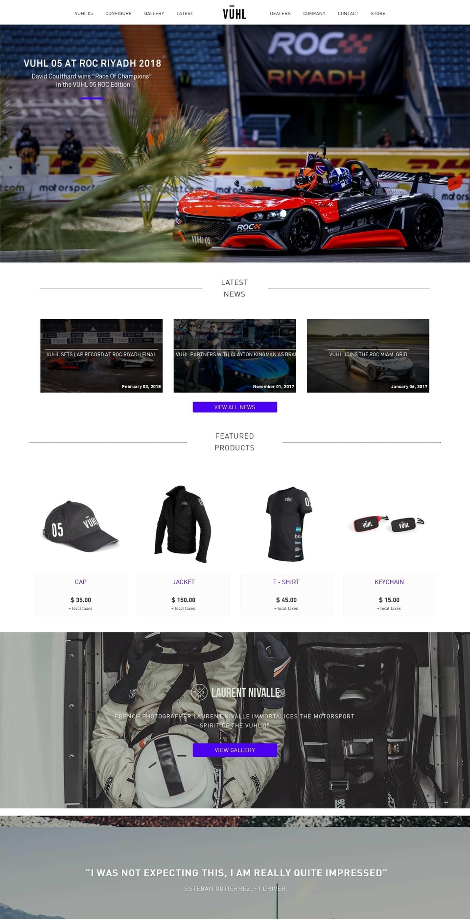 vuhlautomotive.com — Shopify storefront screenshot