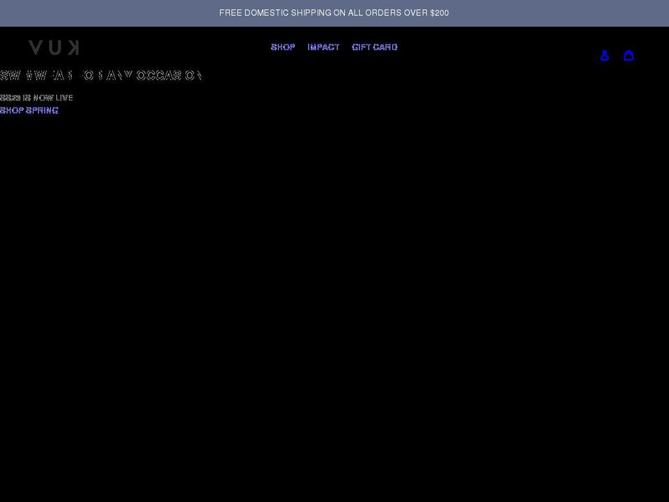 vukswim.com shopify website screenshot