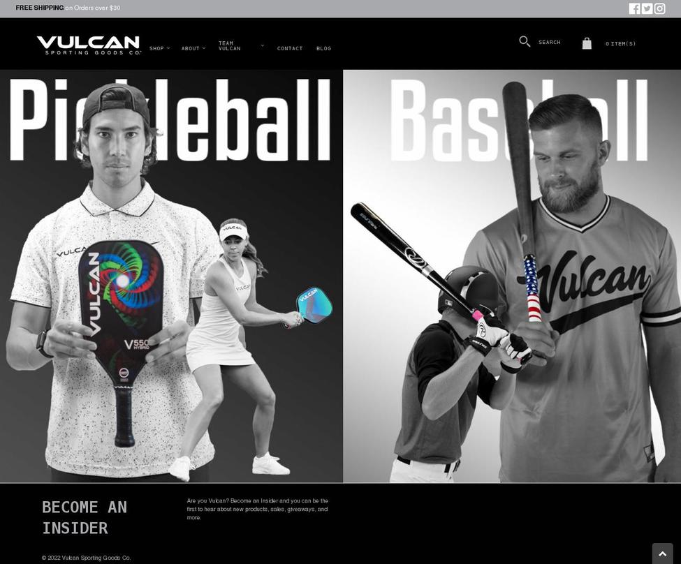 2018 Redesign - Final Shopify theme site example vulcanbaseball.com