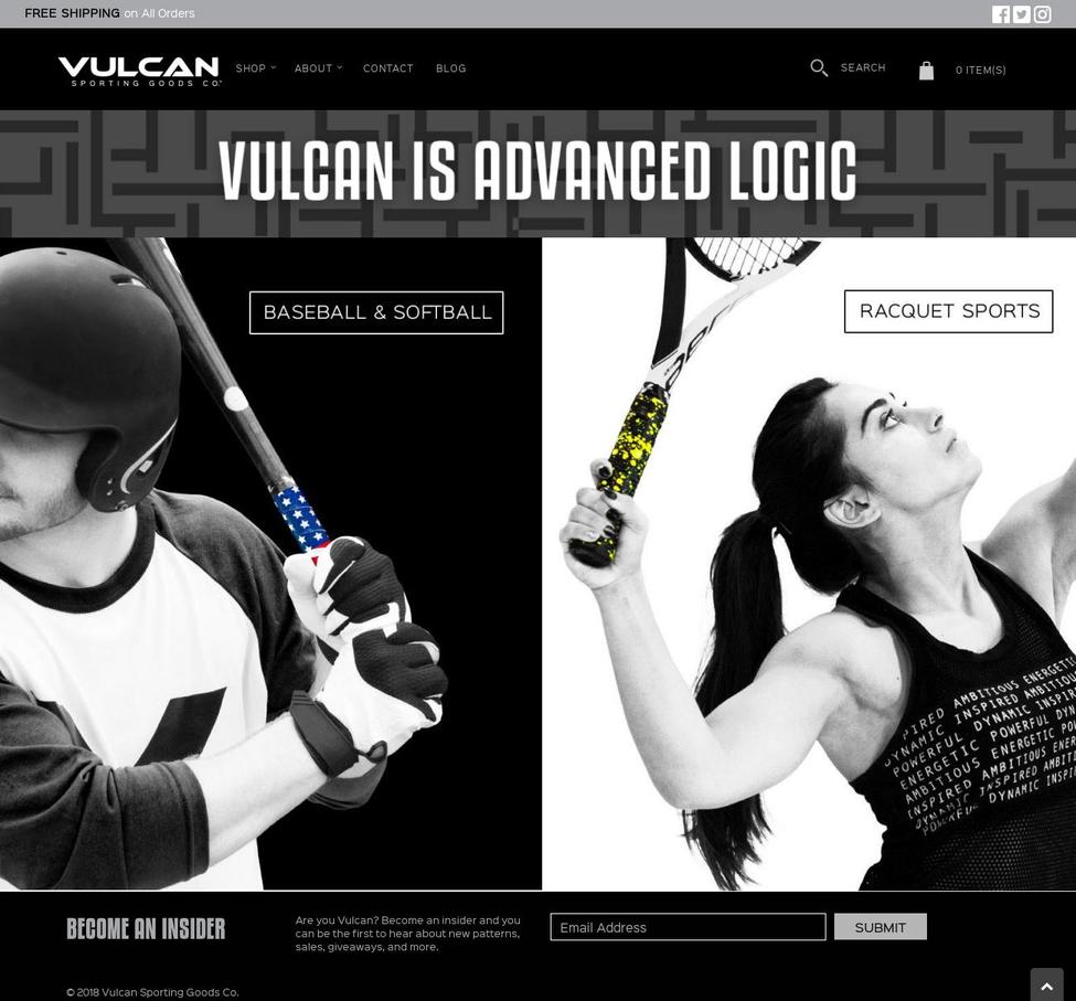 2018 Redesign - Final Shopify theme site example vulcansportinggoods.com