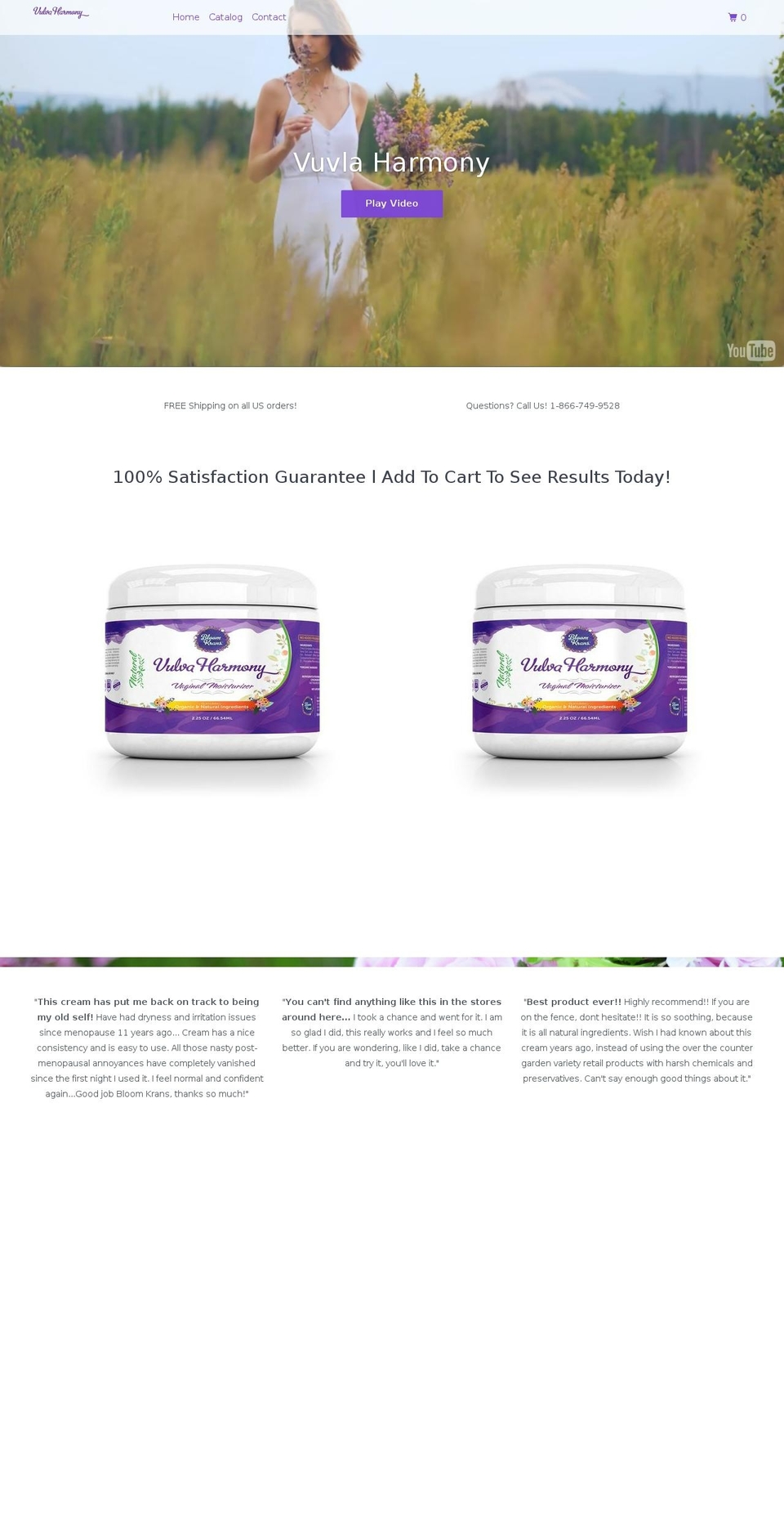 vulvaharmony.com — Shopify storefront screenshot