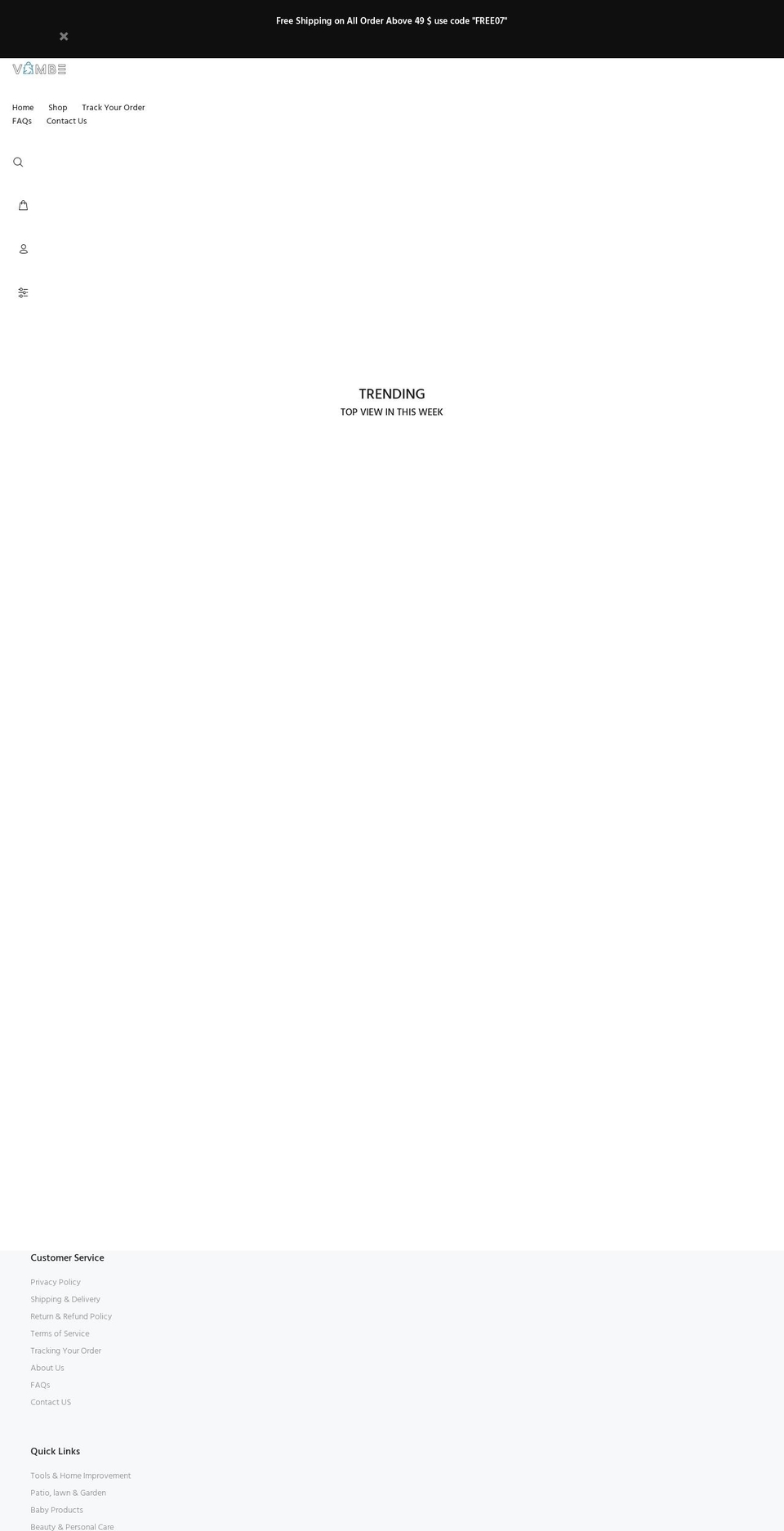 vumbe.com shopify website screenshot