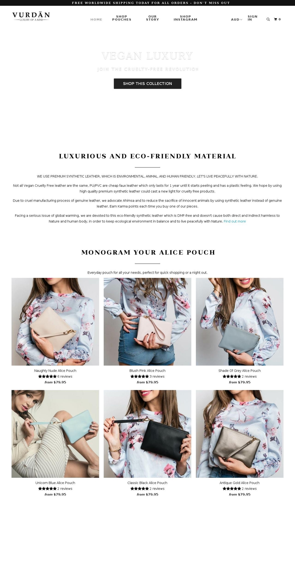 vurdan.com.au shopify website screenshot