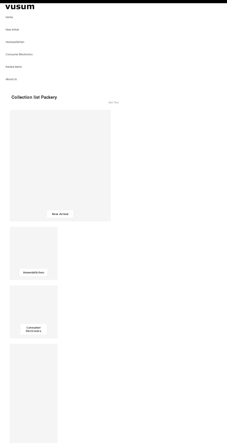vusum.com shopify website screenshot