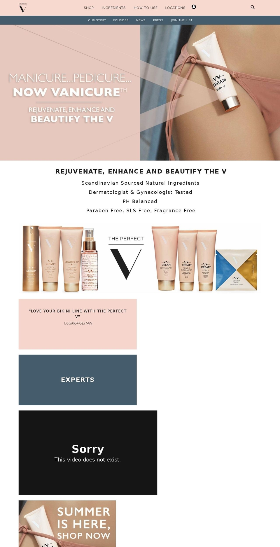 vvcream.com — Shopify storefront screenshot