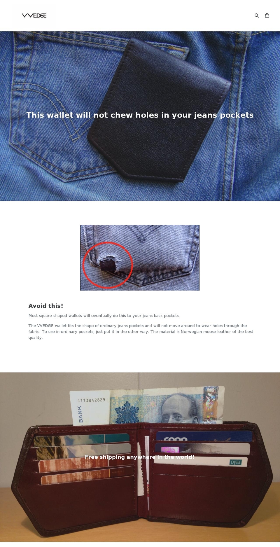 vvedge.com — Shopify storefront screenshot