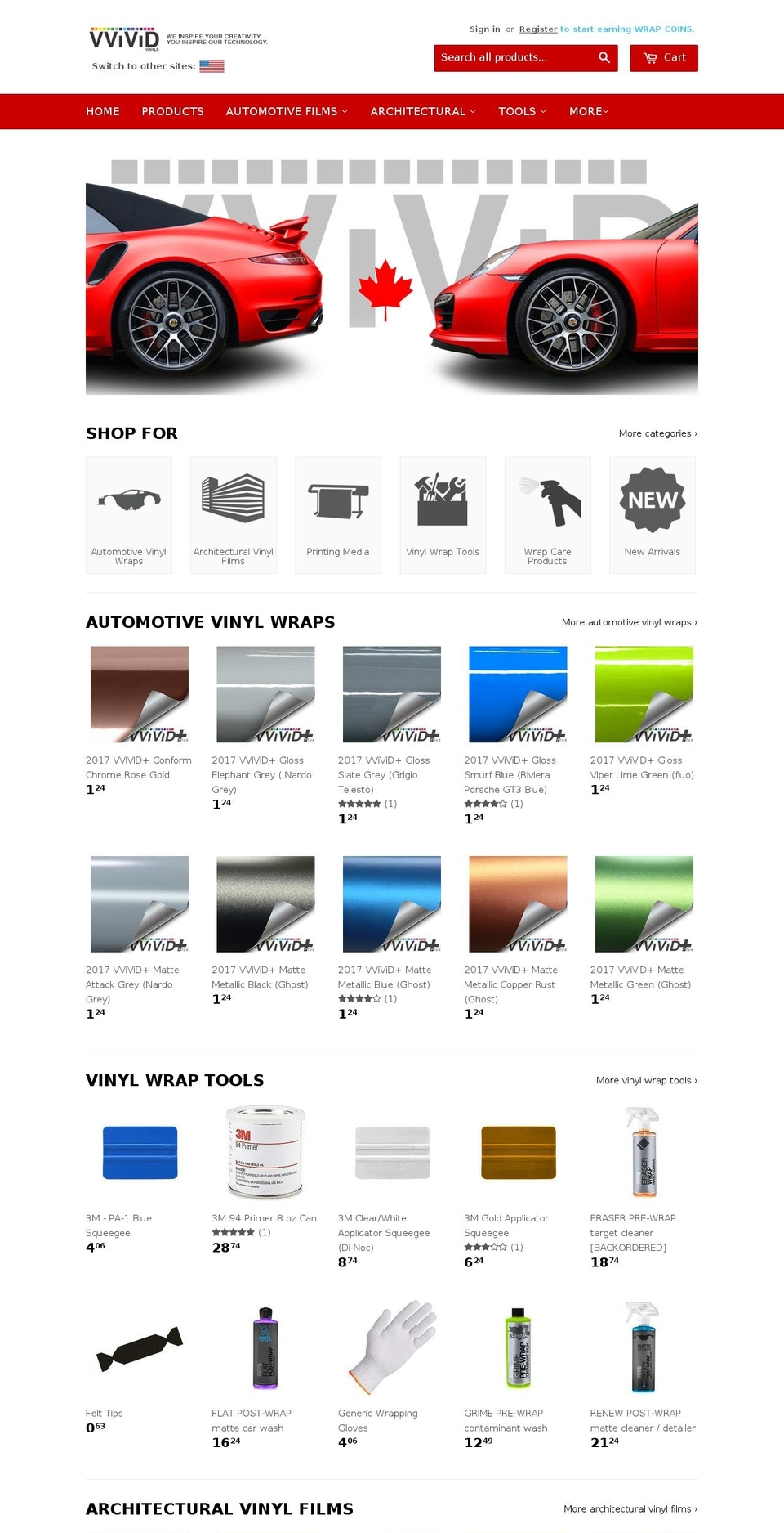 vvividshop.ca shopify website screenshot