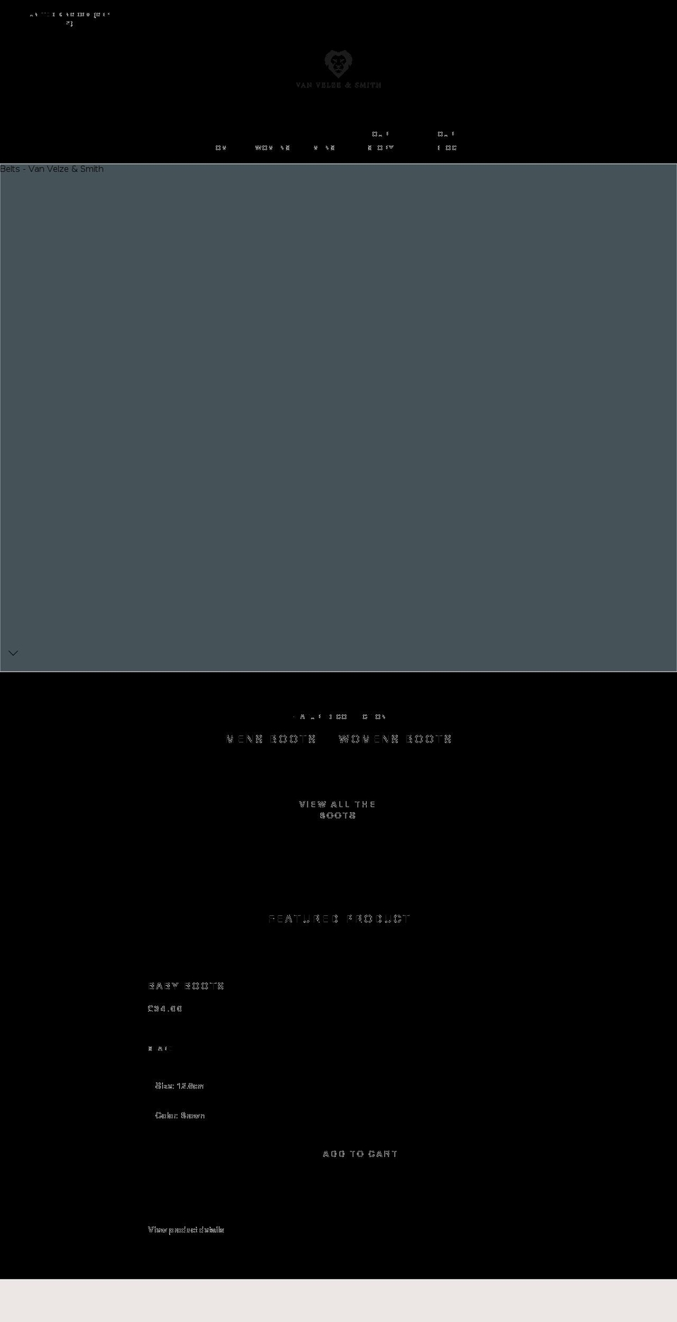 vvsleather.co.uk shopify website screenshot