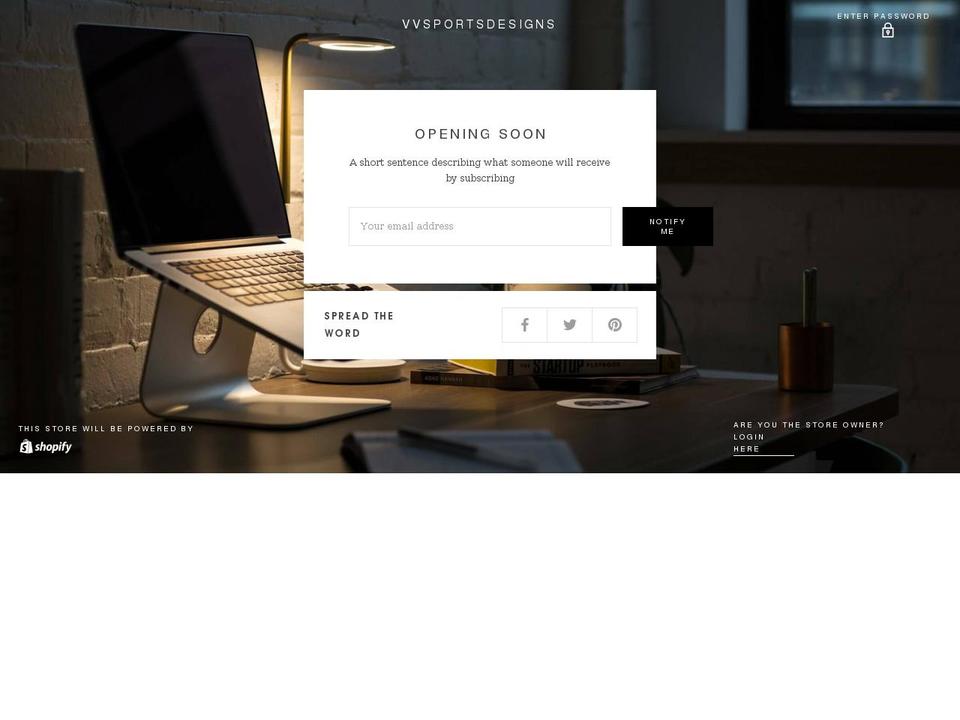 vvsportsdesigns.com — Shopify storefront screenshot