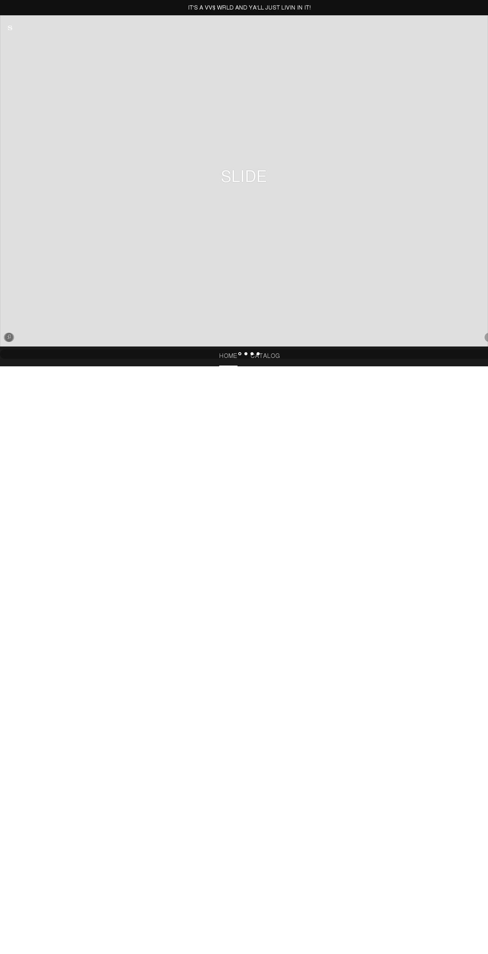vvswrld.com shopify website screenshot