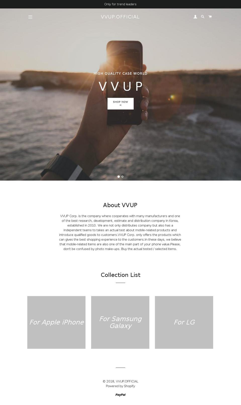 vvupal.com — Shopify storefront screenshot