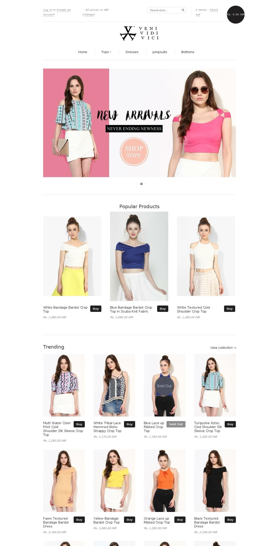 Current Shopify theme site example vvv.clothing
