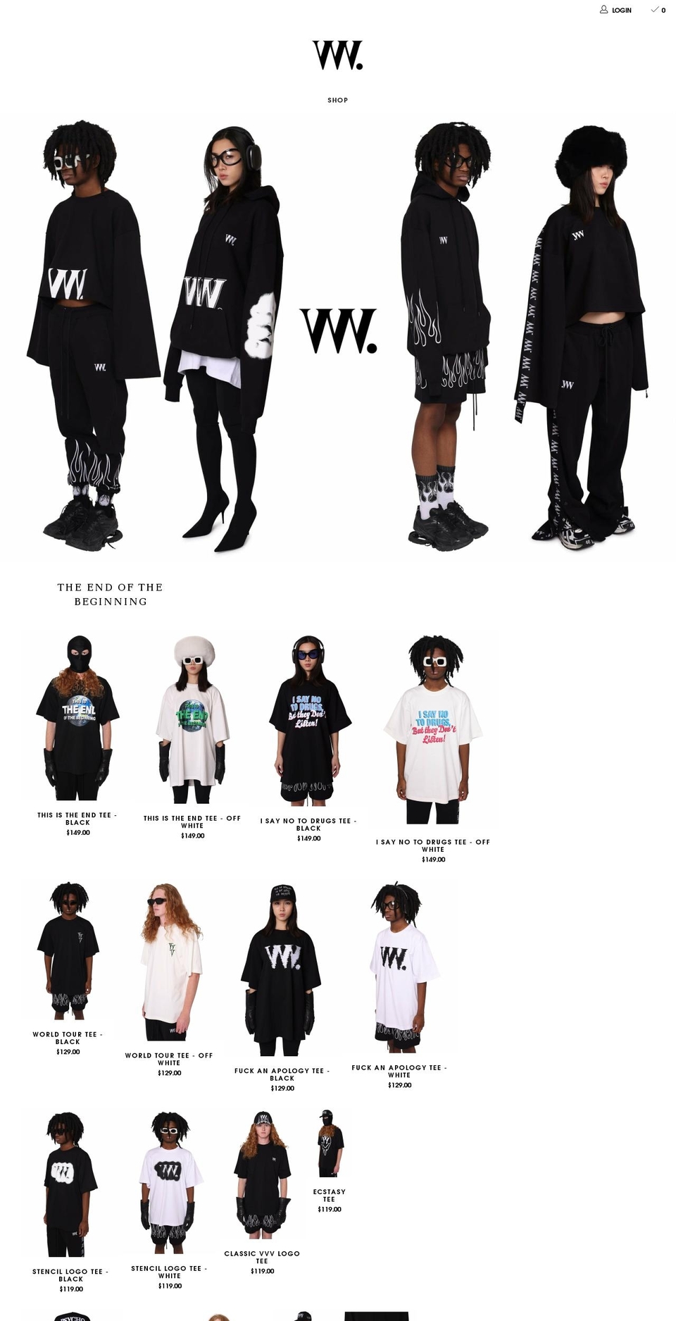 vvvthebrand.com shopify website screenshot