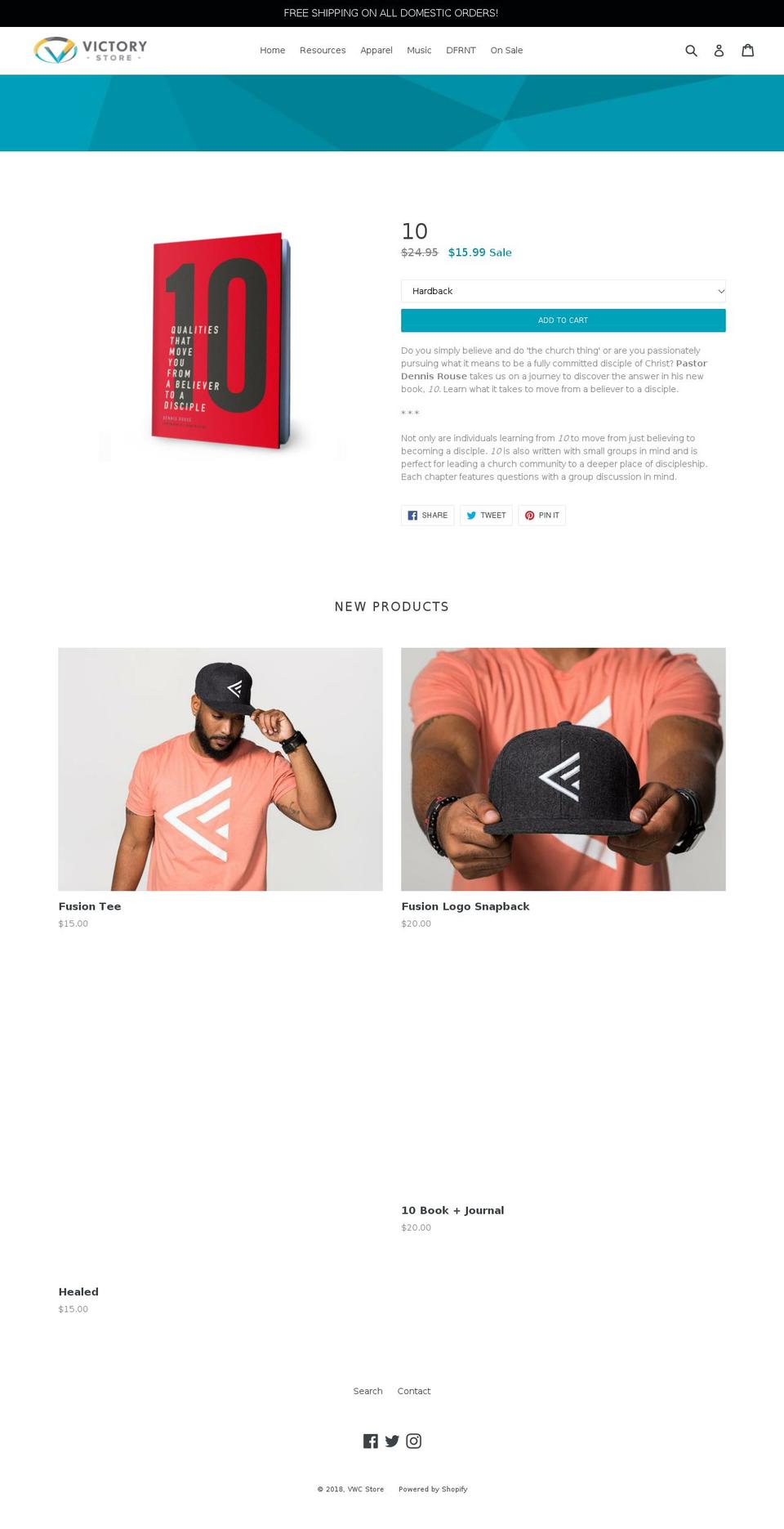 Highlight Shopify theme site example vwcstore.com