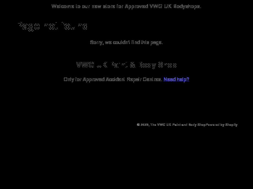 vwgpaintandbody.shop shopify website screenshot