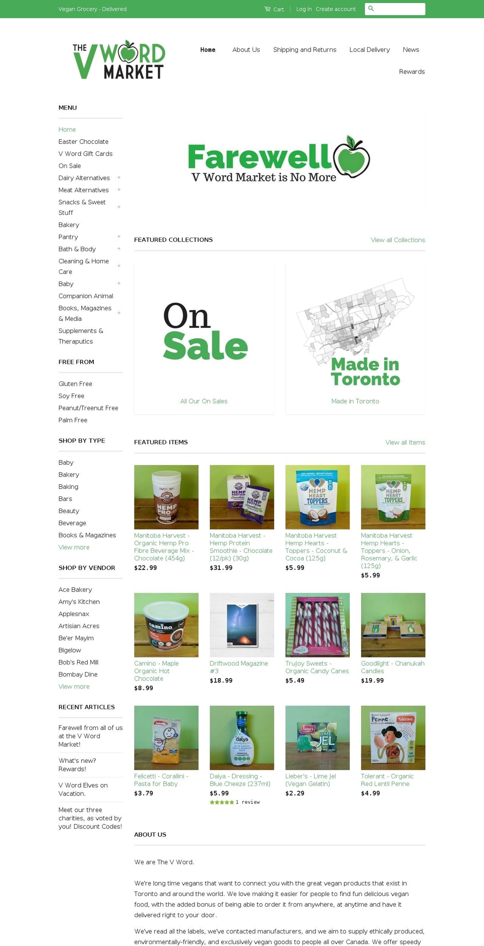 vworldmarket.com — Shopify storefront screenshot