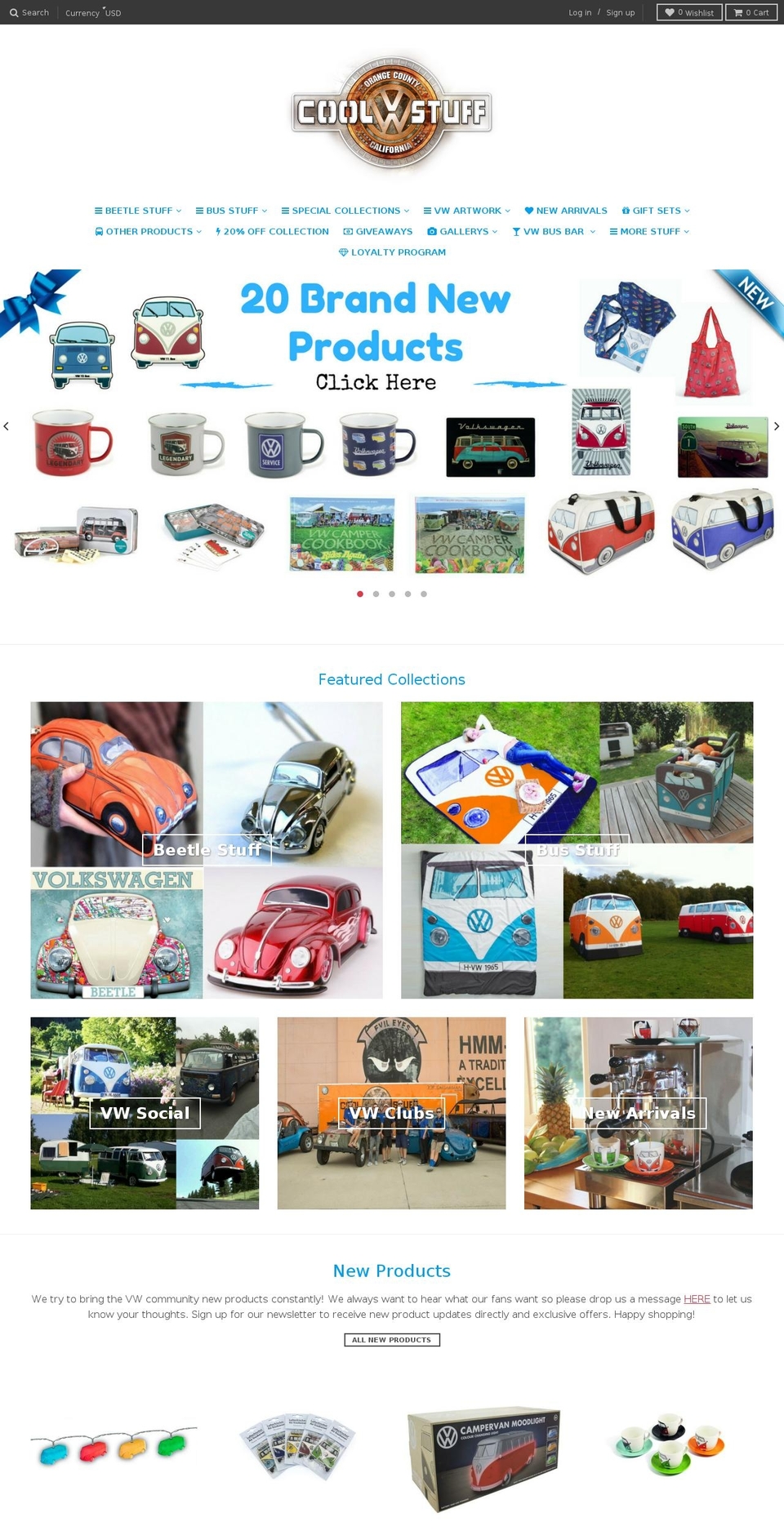 vwthings.com shopify website screenshot