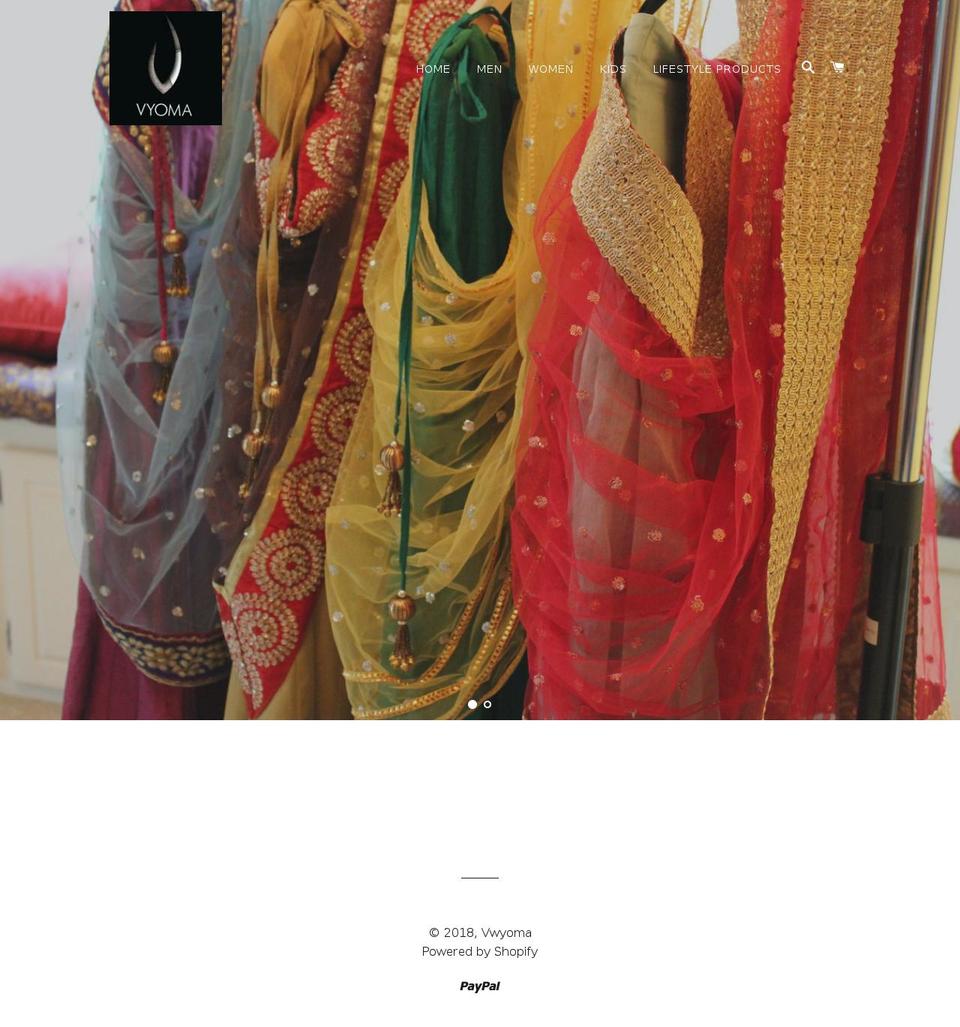 vwyoma.com — Shopify storefront screenshot