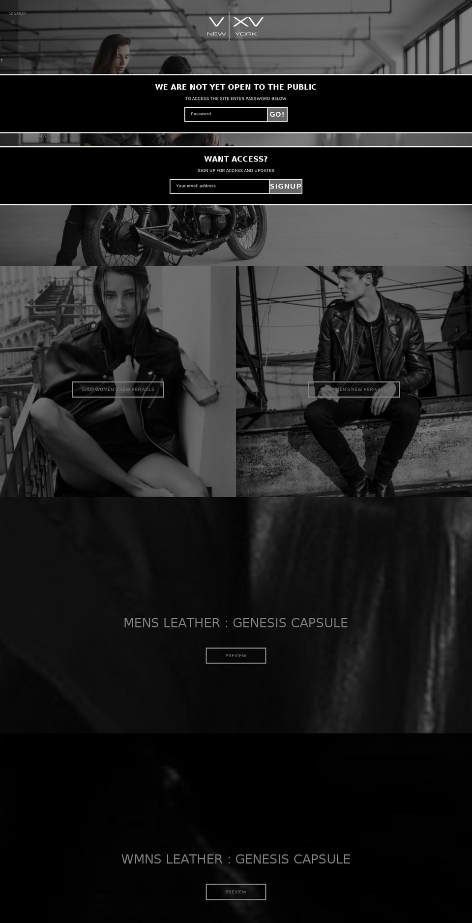 vxvnyc.com shopify website screenshot