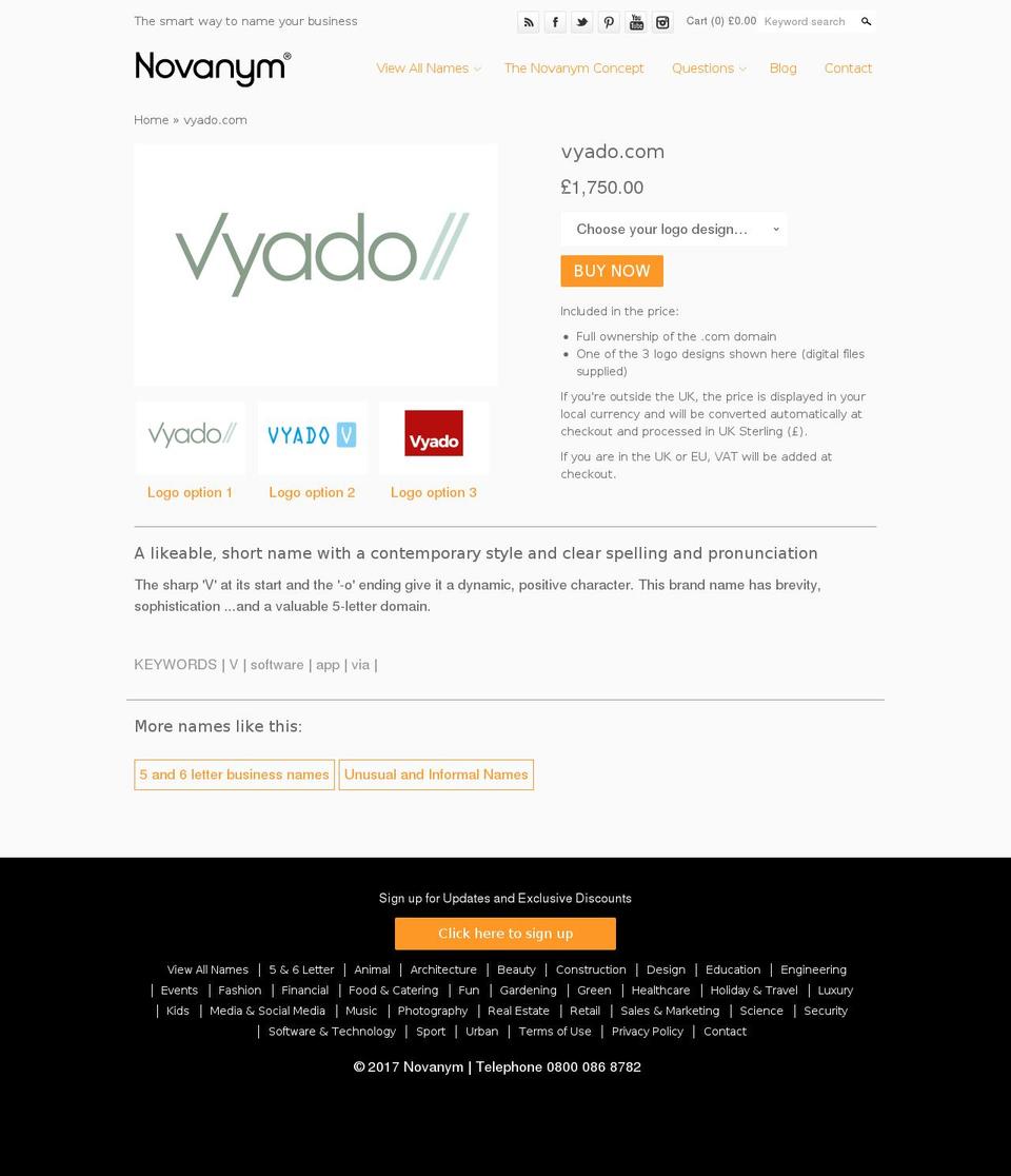 vyado.com shopify website screenshot