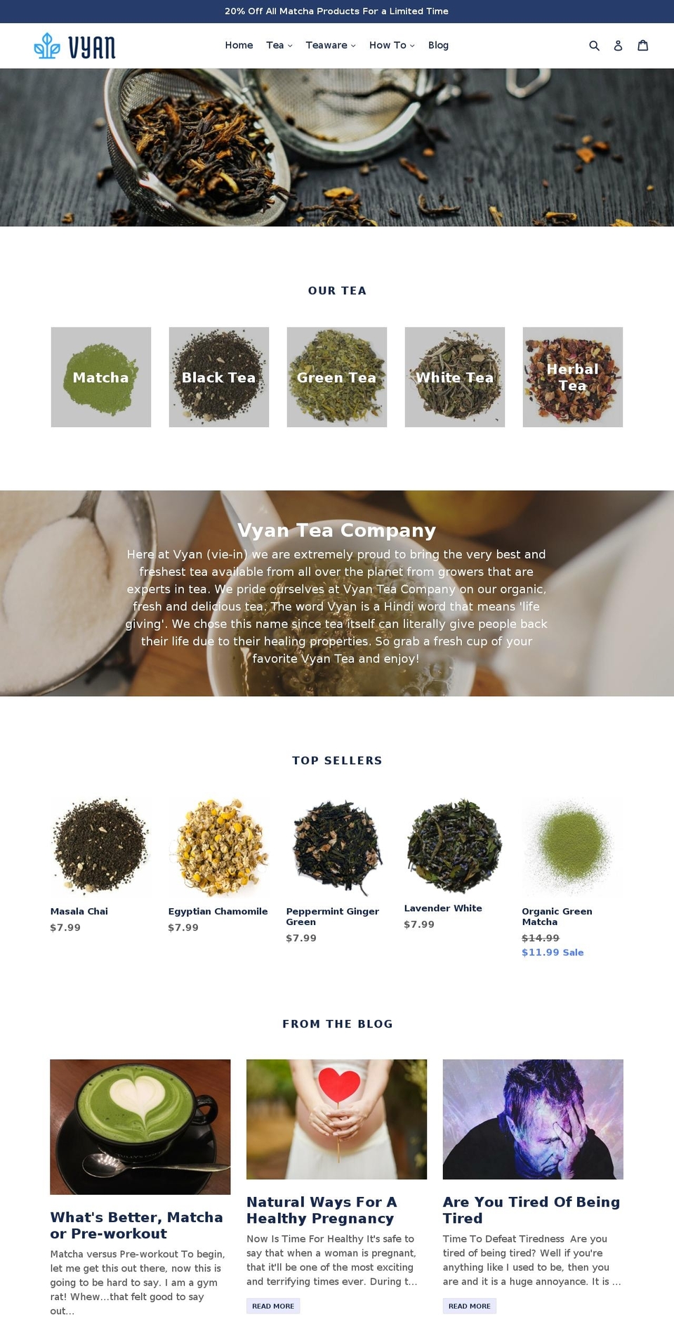 vyantea.com — Shopify storefront screenshot