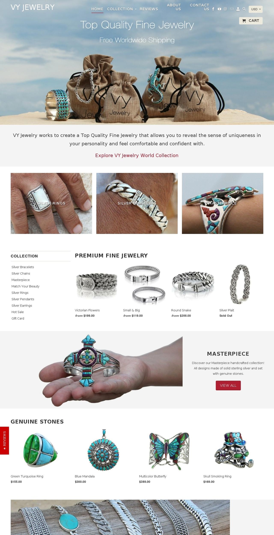 vyjewelry.shop shopify website screenshot