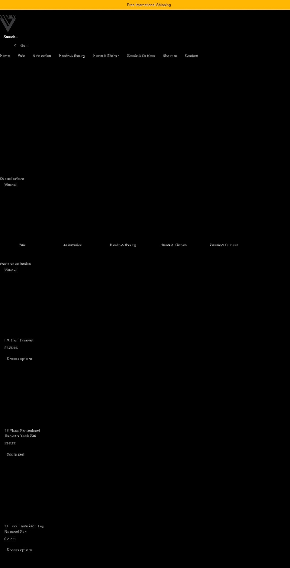 vyvely.com shopify website screenshot
