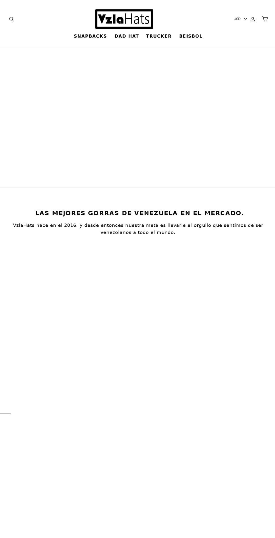 vzlahats.com — Shopify storefront screenshot