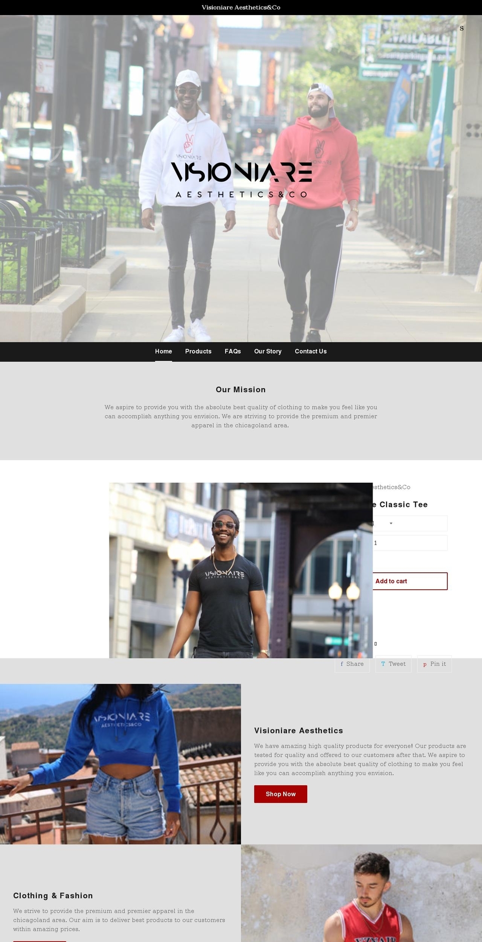 vznair.com shopify website screenshot