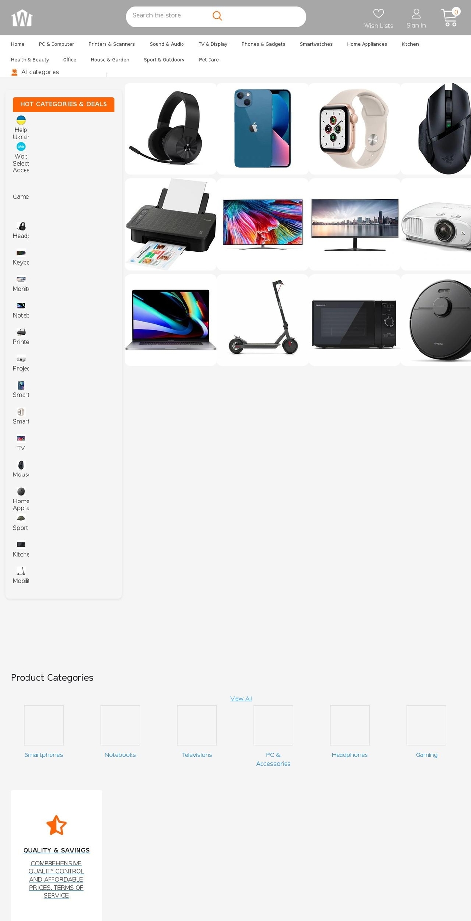 w-warehouse.com shopify website screenshot