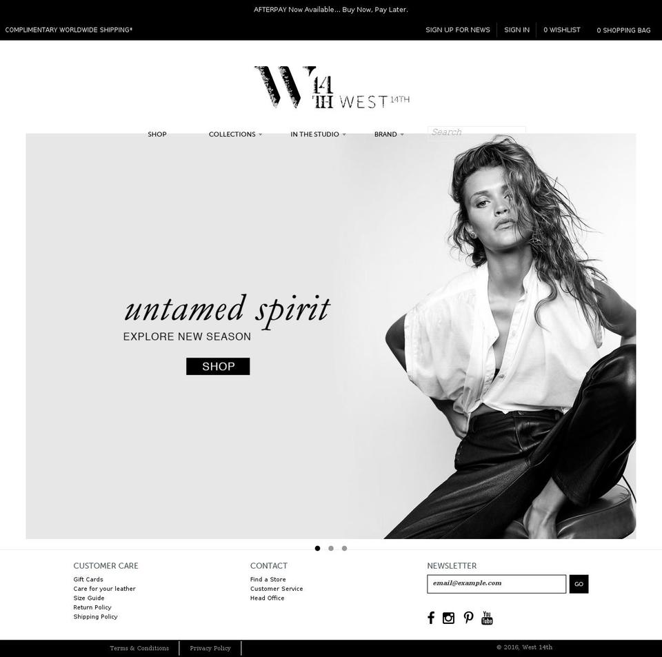 w14th.com shopify website screenshot