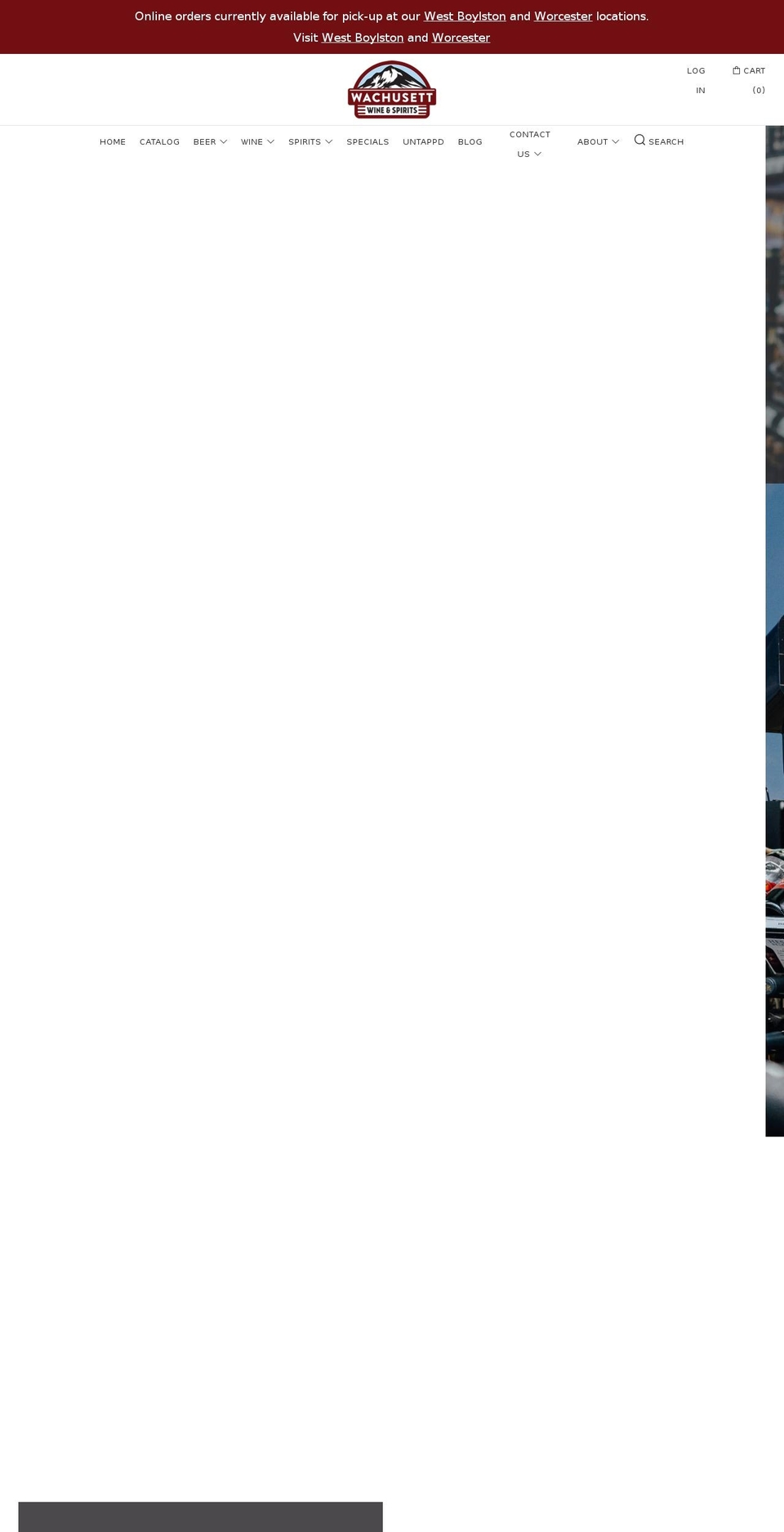 wachusettliquors.com shopify website screenshot