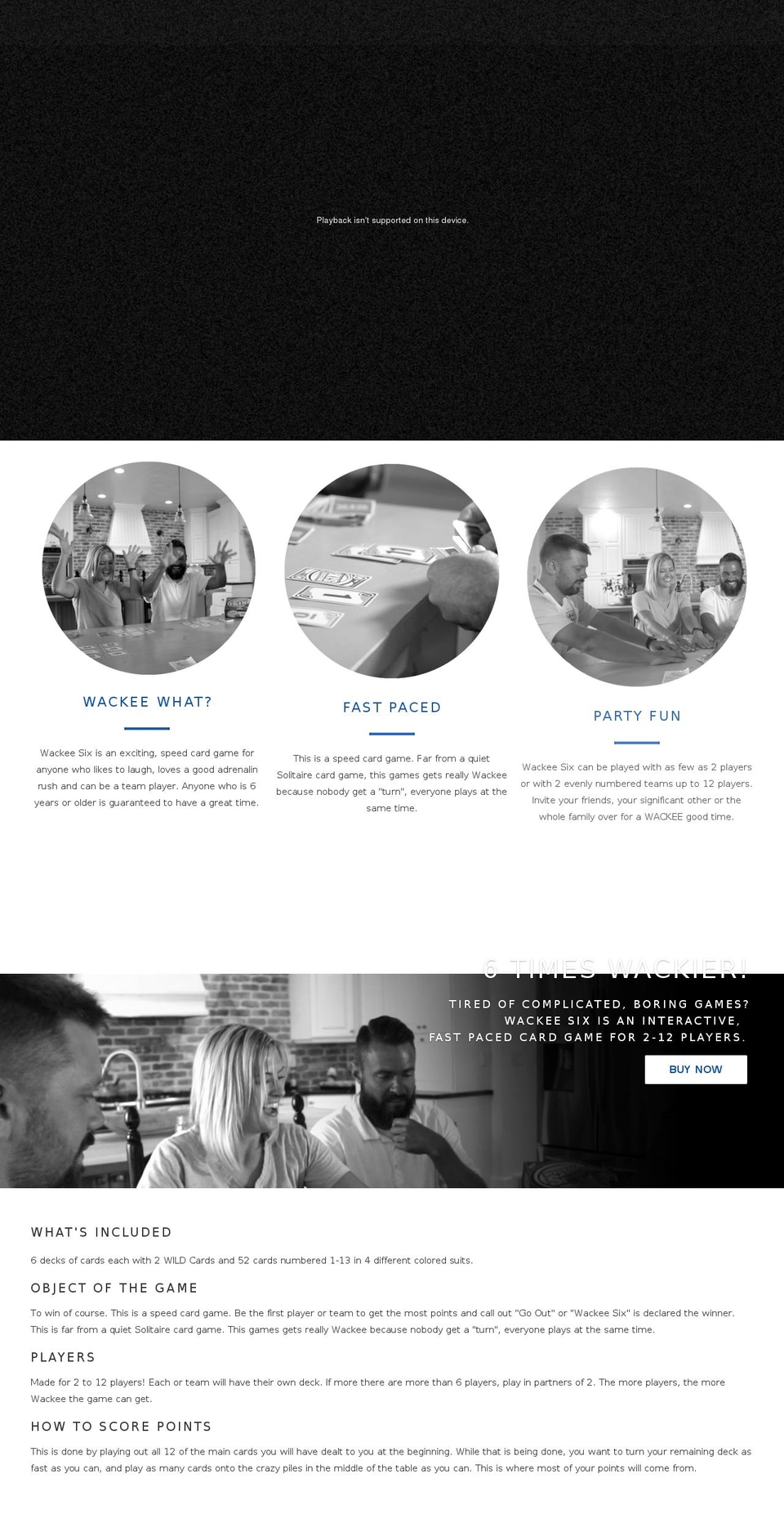 wackeesix.com shopify website screenshot