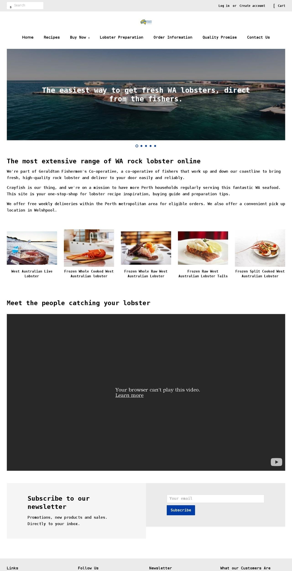 wacrays.com.au shopify website screenshot