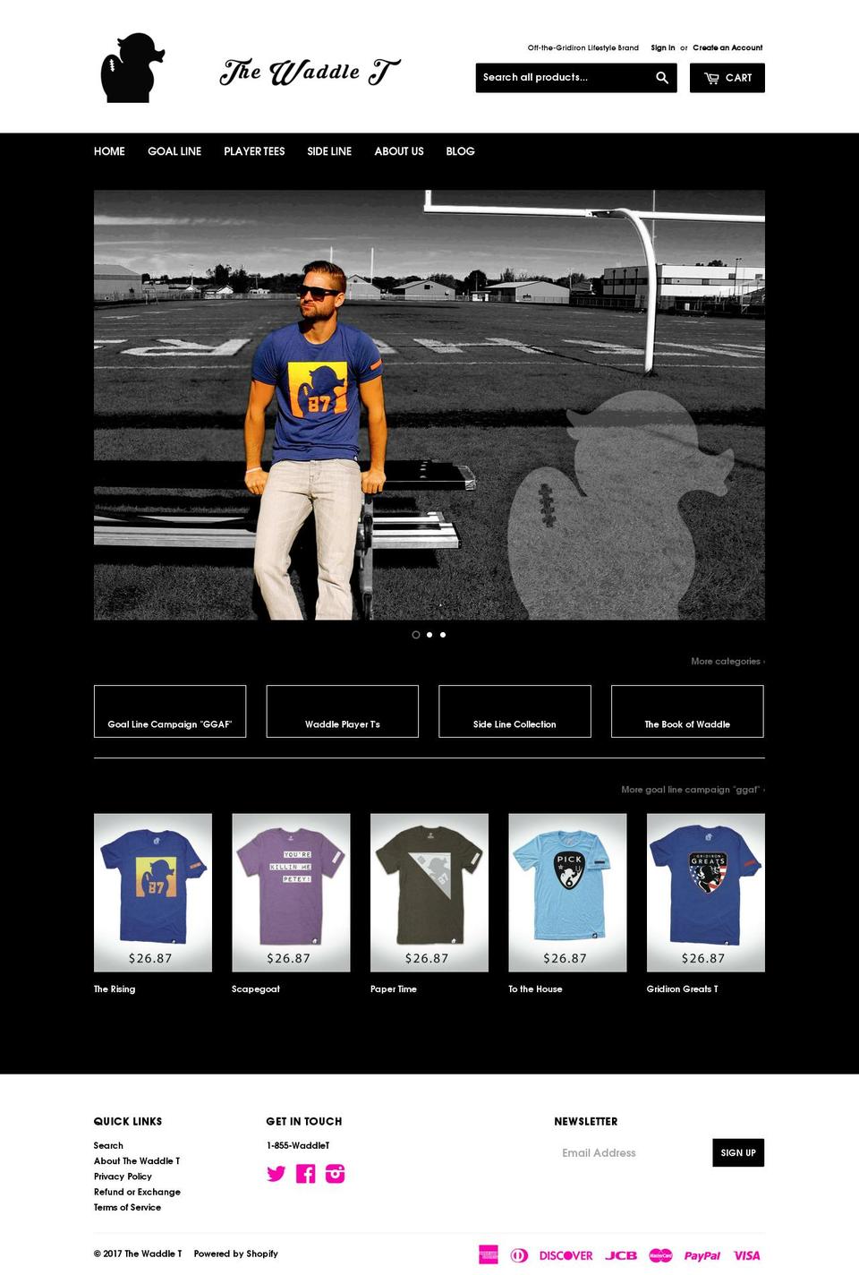 waddletees.com shopify website screenshot