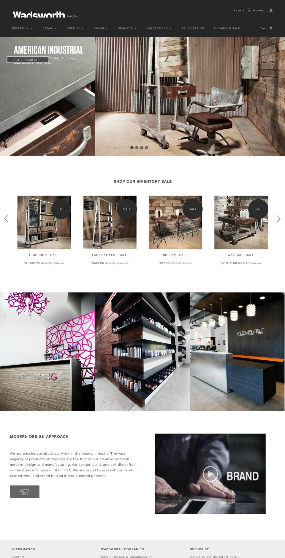 wadsworthsalon.com shopify website screenshot