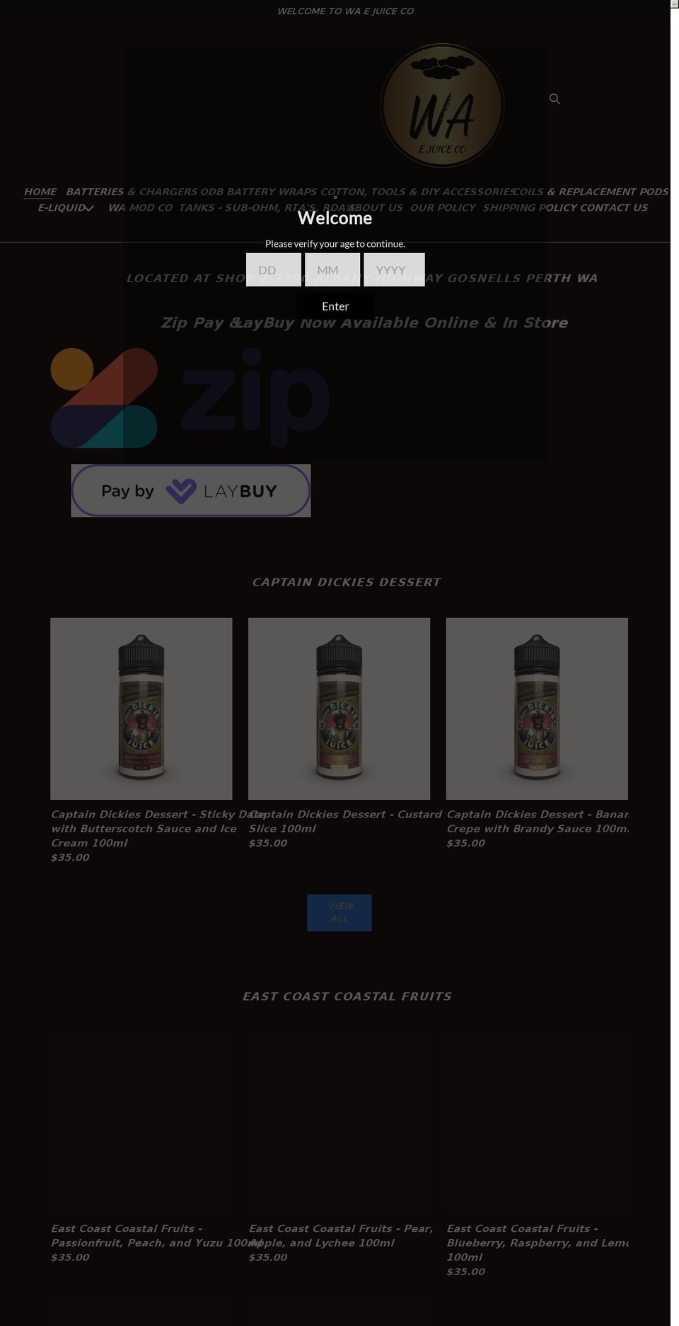 waejuiceco.com shopify website screenshot